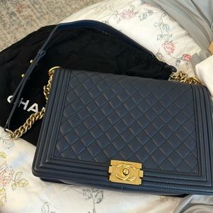 Chanel Boy Large Navy
